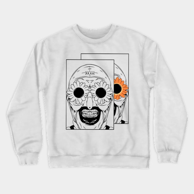 Art The Clown Fade Card Crewneck Sweatshirt by Veljam